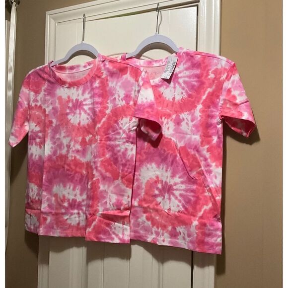 Girls Layering Tops T Shirts. Two. (2) Tie-Dyed. SZ L - Picture 4 of 5